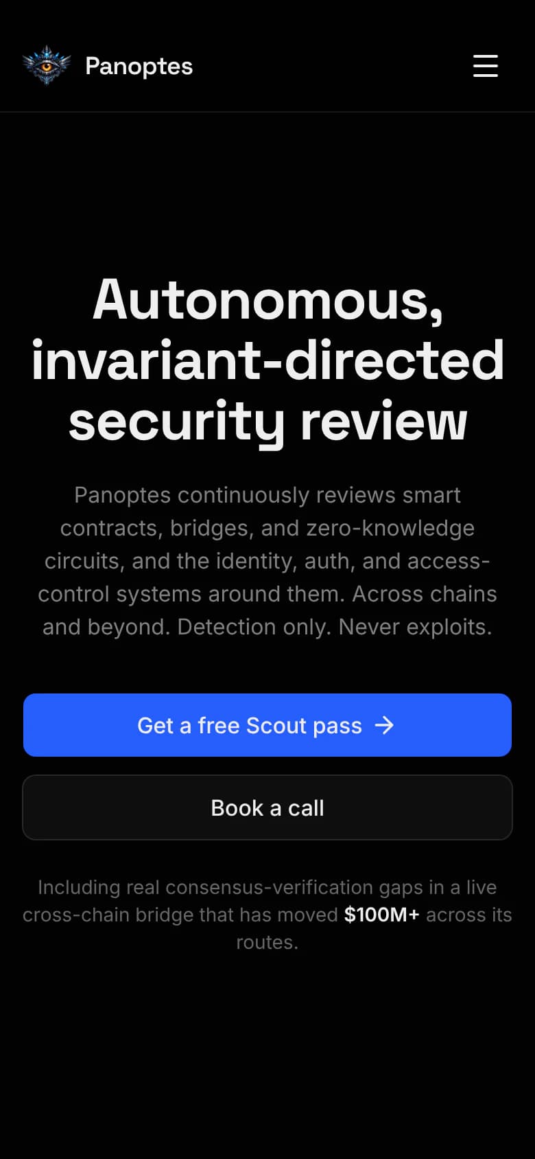 Panoptes, Detection only: phone view