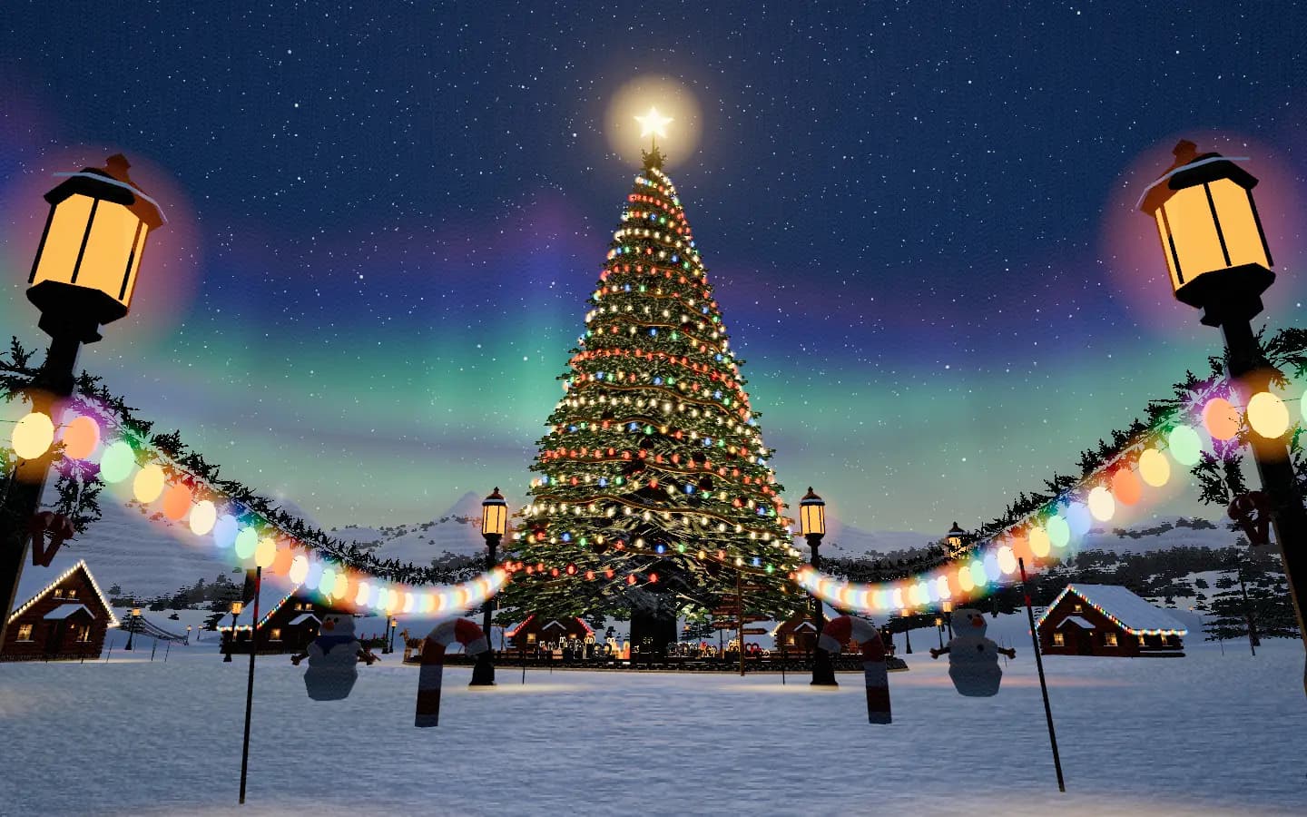 The Christmas Village, The giant fir: desktop view